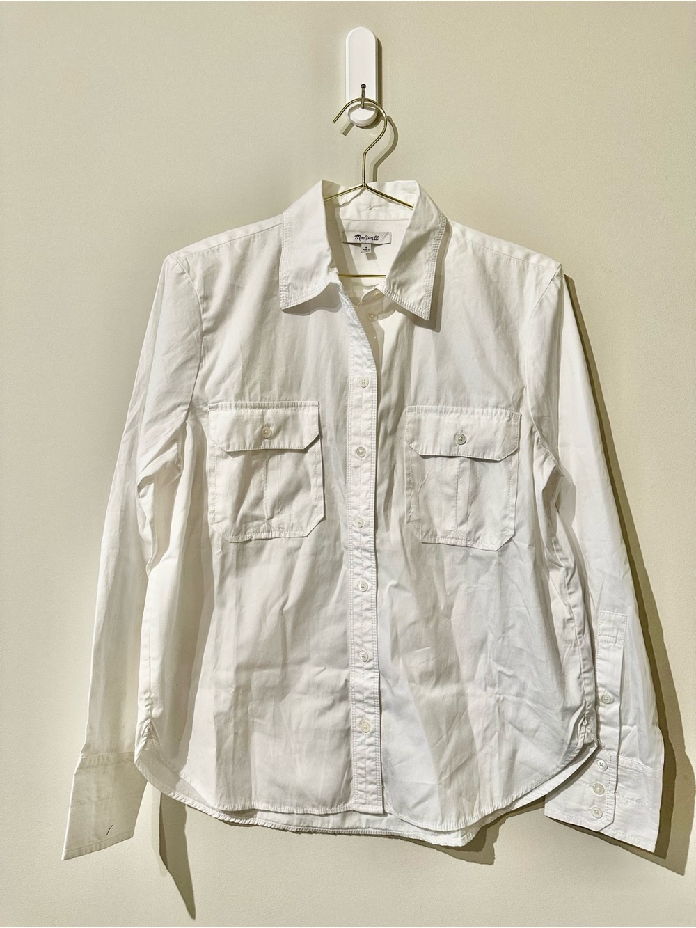 Madewell Utility-Pocket Button-Up Shirt in Eyelet White size 8 New with tag - Picture 7 of 10